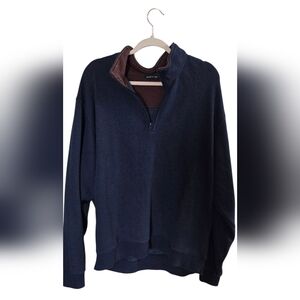 Orvis Men's Dark Blue Zip-Up Sweater